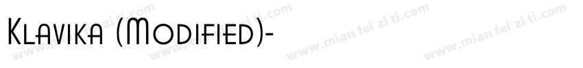 Klavika (Modified)字体转换